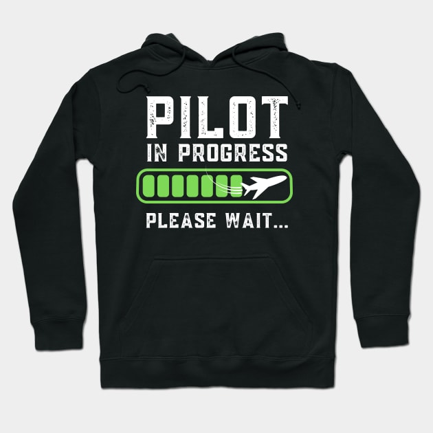 Pilot In Progress Please Wait Airplane Pilot Hoodie by aesthetice1